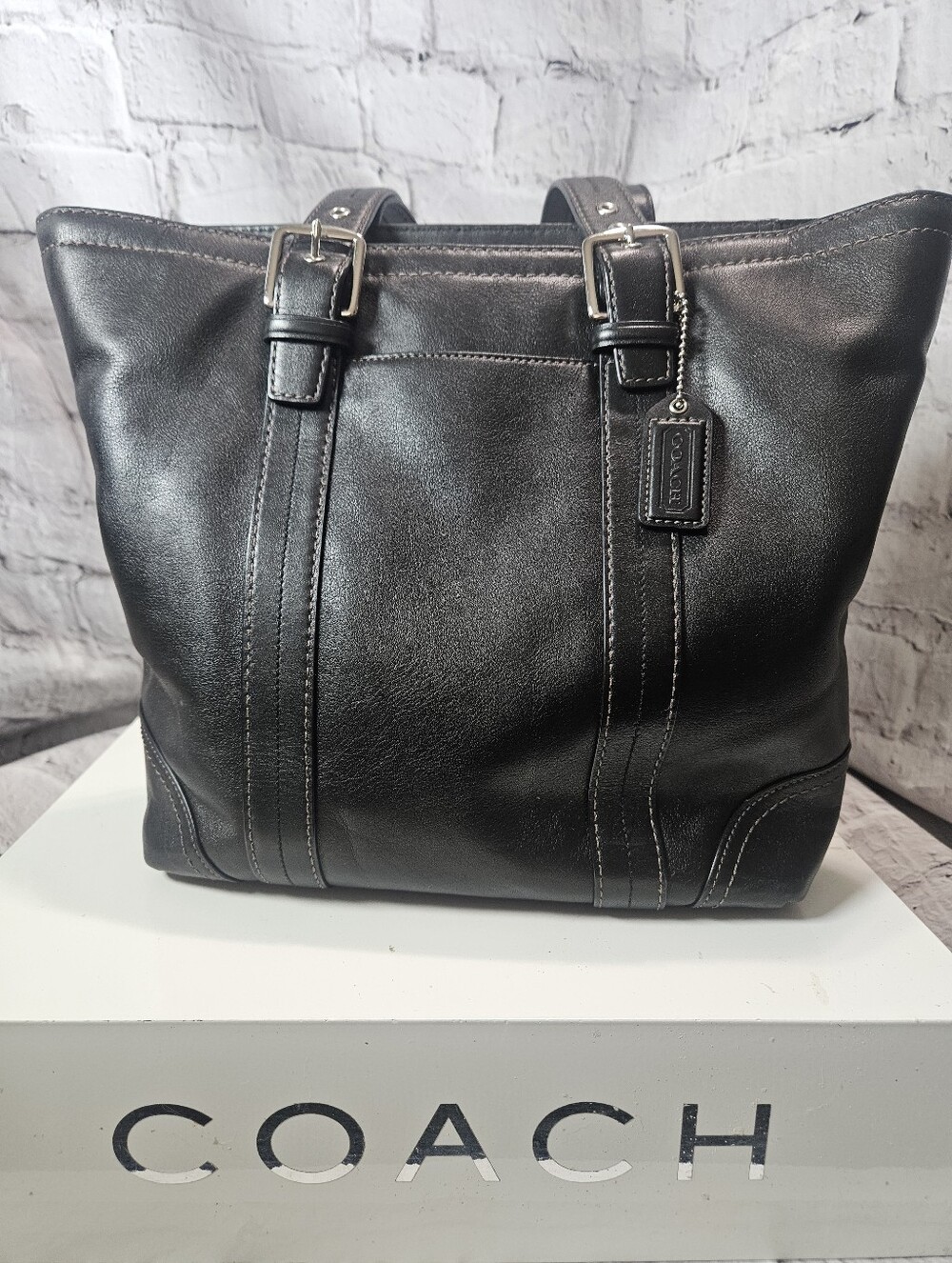 Vintage Coach Hampton Leather Gallery Tote